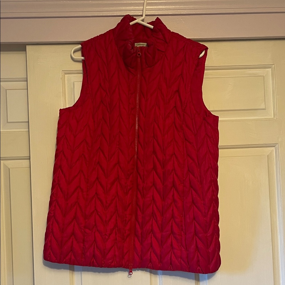 Coldwater Creek Cherry Quilted Vest